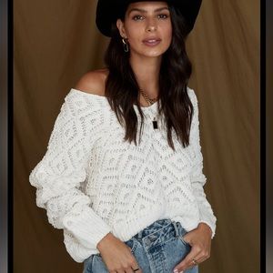 Offline White Knit Sweater